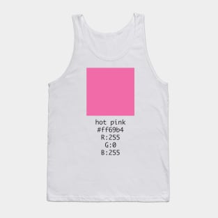 Hot Pink Hex and RGB Code Tank Top